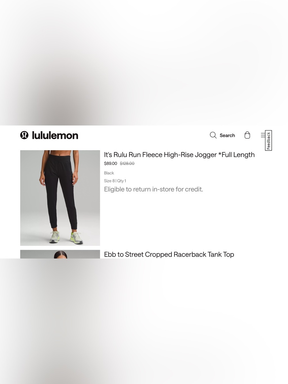 It’s Rulu Run Fleece High Rise Jogger